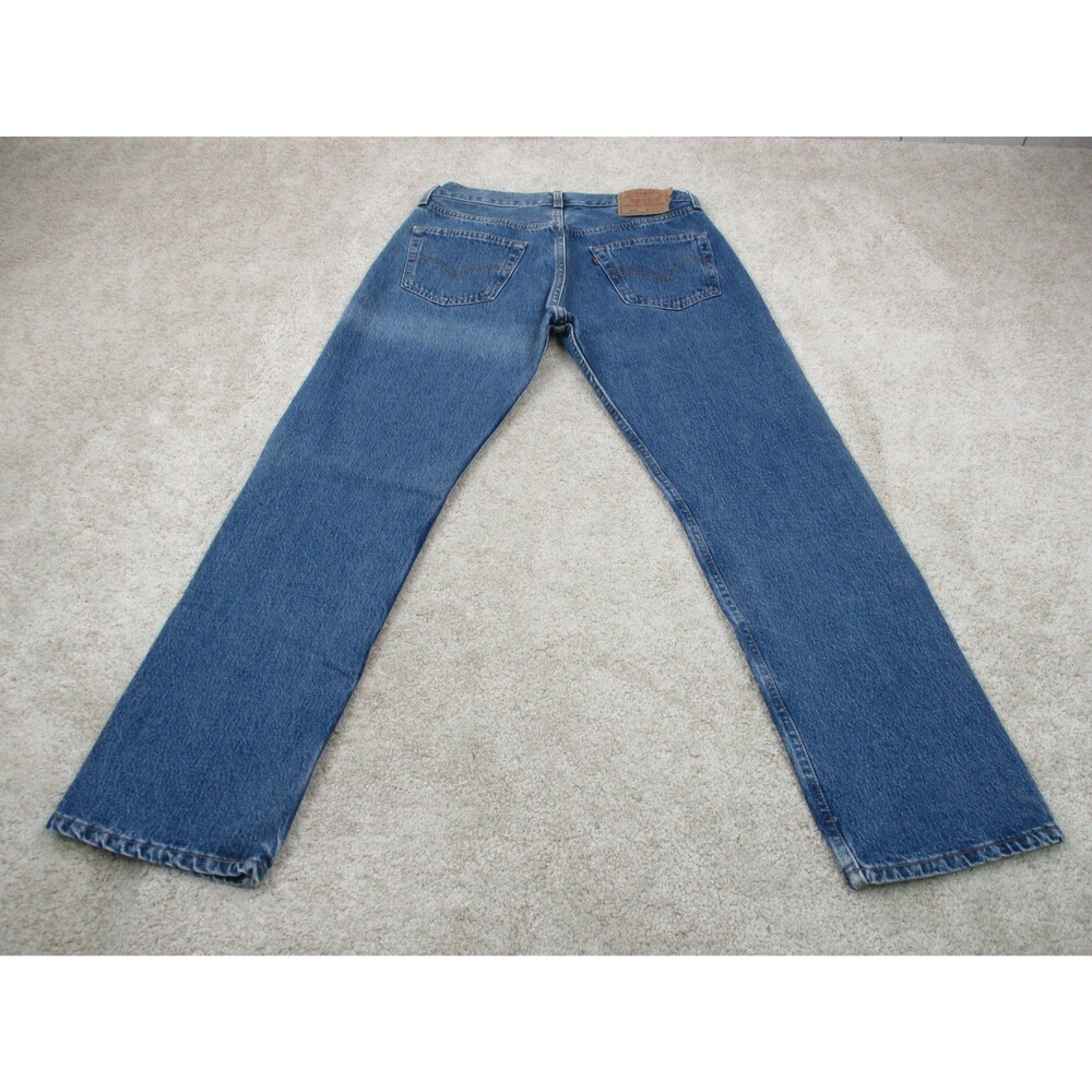 VINTAGE Levis 501 Jeans Mens 32 Blue Straight Button Fly Denim 32x30 USA 90s